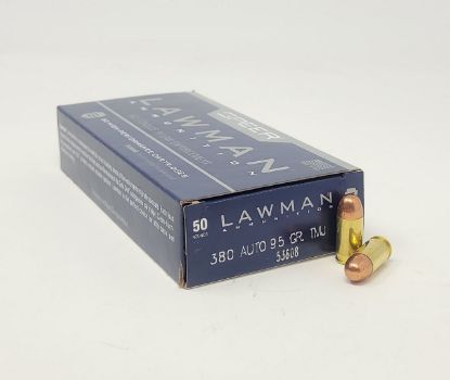 CCI 380 Auto Ammunition Speer Lawman 53608 95 Grain Total Metal Jacket Case of 1000 Rounds