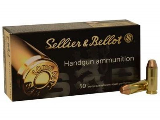 Sellier & Bellot 10mm Auto Ammunition SB10A 180 Grain Full Metal Jacket