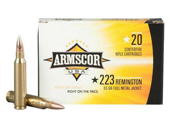 ARMSCOR 223 REMINGTON 55 GRAIN FMJ BOX of 20 RDS