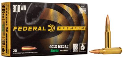 Picture of Federal Gold Medal 308 Winchester 168 Grain Sierra Match King BTHP GM308M