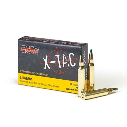 Picture of PMC XTac 5.56x45mm NATO 62gr LAP 556K 
