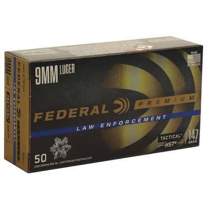 Picture of Federal Premium Law Enforcement 9mm Luger 147 Grain HST Jacketed Hollow Point P9HST2 (500rd bundle)