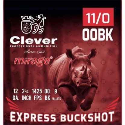 Picture of Clever Express Buckshot 12 Ga 2-3/4" 9 Pellet #00 Buckshot T200BK 