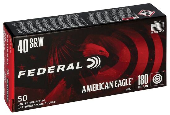 Picture of Federal American Eagle 40 S&W 180 Grain Full Metal Jacket AE40R1
