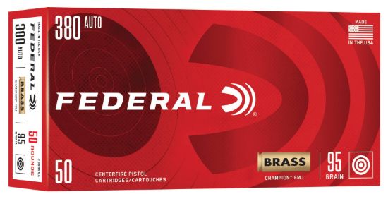 Picture of Federal Champion 380acp 95gr FMJ